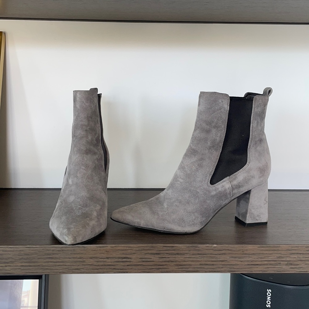 Marc Fisher Grey suede booties